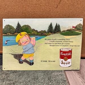 1993 Campbell’s Soup Sign #20 Golf AAA Vintage